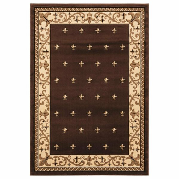 United Weavers Of America 7 ft. 10 in. x 10 ft. 6 in. Bristol Wington Brown Rectangle Area Rug 2050 11650 912